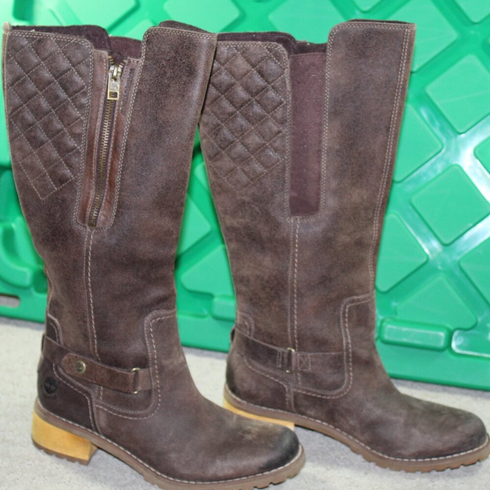 Timberland Wm 7M Brown Waterproof Knee High Boots